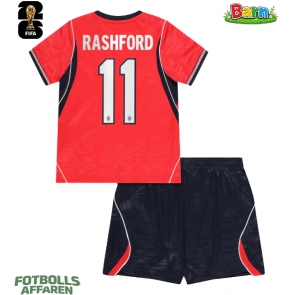 England Marcus Rashford #11 Bortaställ Barn VM 2026 Kortärmad (+ Korta byxor)